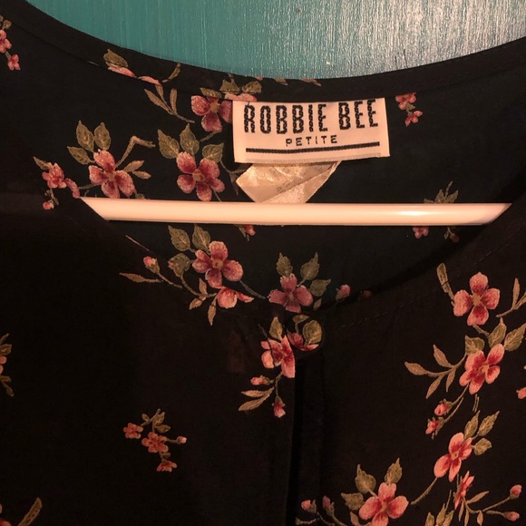 Y2K Robbie Bee Navy Blue with Pink Floral Teddy Blouse - Picture 11 of 11